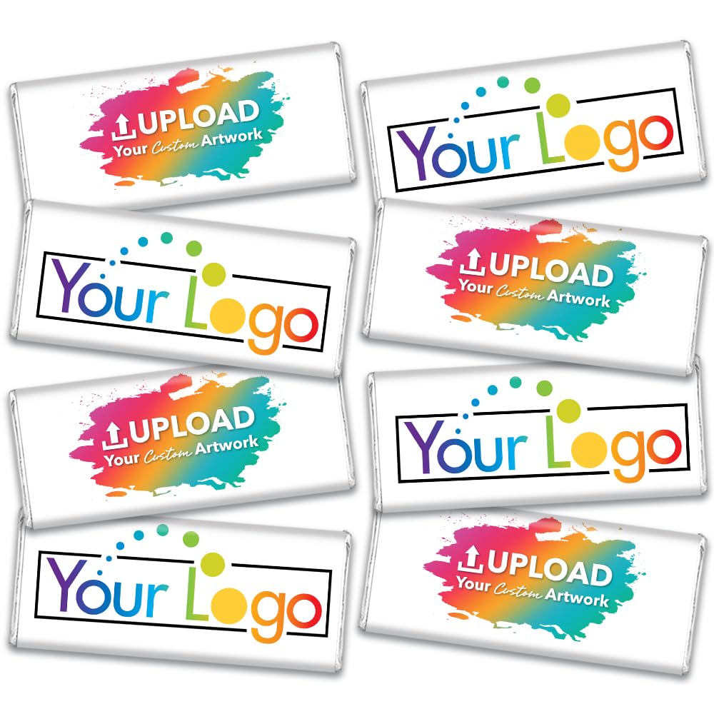 50 Pcs Personalized Candy Promotional Products Add Your Logo Chocolate Bars - Gold