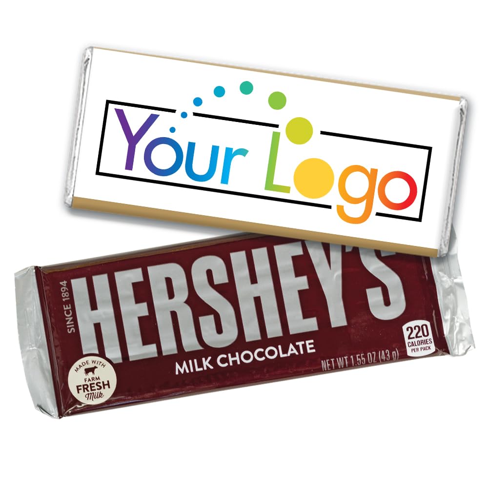 50 Pcs Personalized Candy Promotional Products Add Your Logo Chocolate Bars - Gold