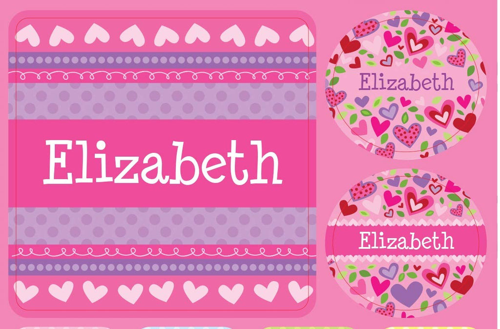 Personalized Stickers for Kids, Pink Floral - I See Me!