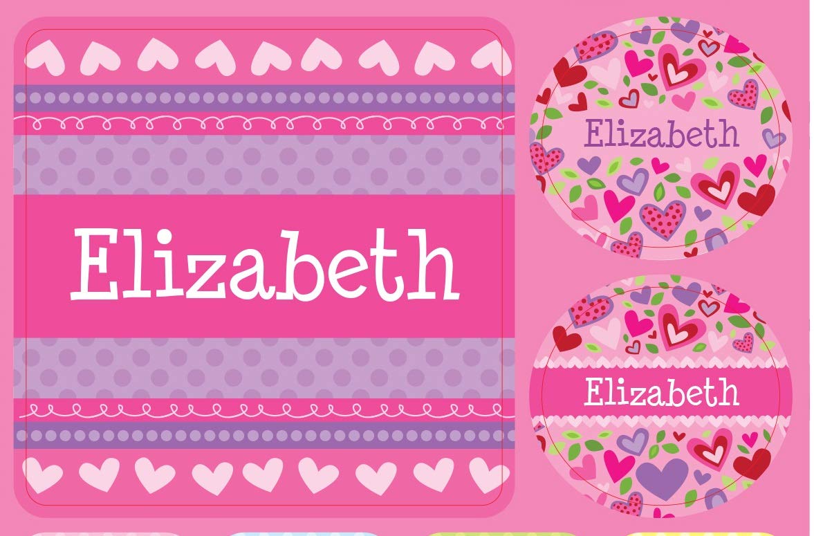 Personalized Stickers for Kids, Pink Floral - I See Me!
