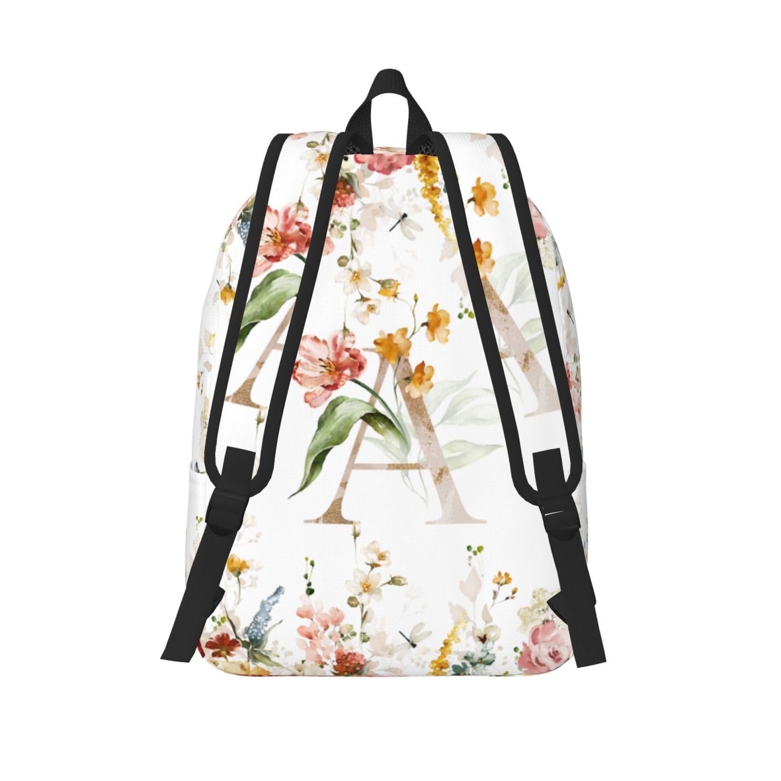 UJDUYSD Personalized Backpack for Girls Boys, Custom Backpacks with Name, Customized Flowers School Bookbags for Kids, Personalized Casual Bookbags for Back to School Travel Picnic 15"