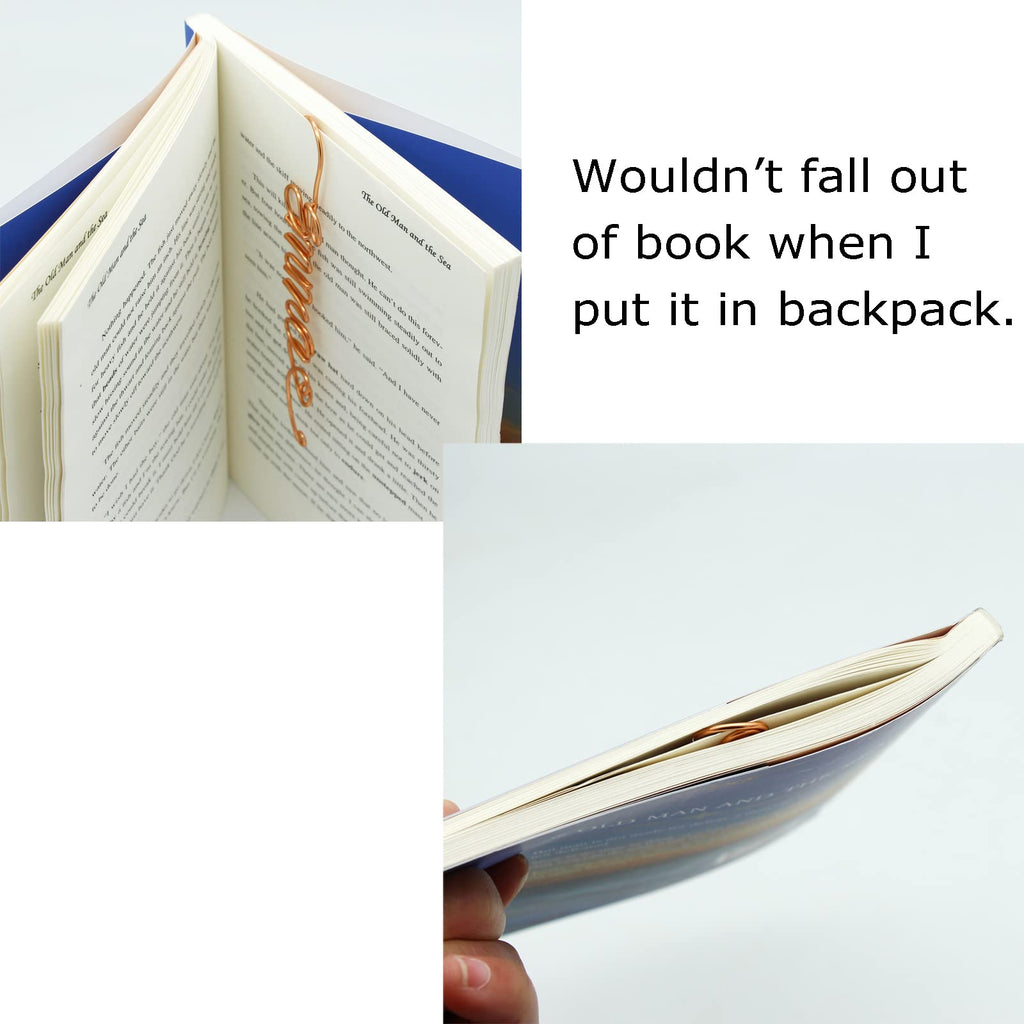 Personalized Wire Name Bookmark Custom Bookmark Unique Name Gift with Heart Ideal Gift For Bookworm and Book Lover Teacher Father Husband Gift Anniversary Booklovers