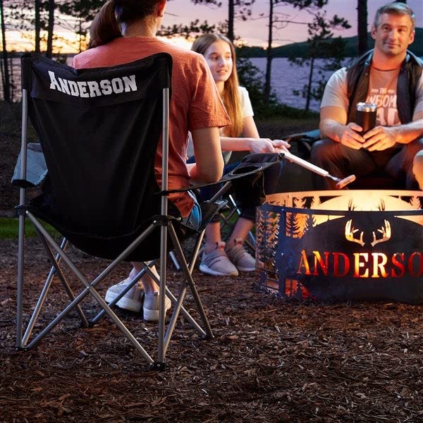 Personalization Universe Personalized Black Camping Chair