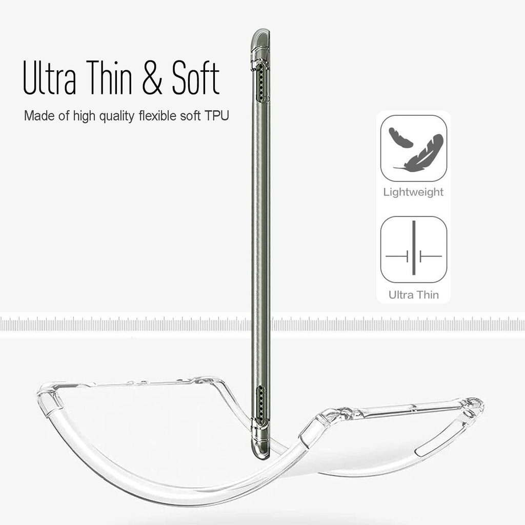 Custom Name & Initial Clear Case for Amazon Fire HD 10 Plus HD8 8 Plus 7 Tablet 11th 10th 9th 8th 7th 6th 5th Generation (2015-2021 Release)(Light Blue Flowers