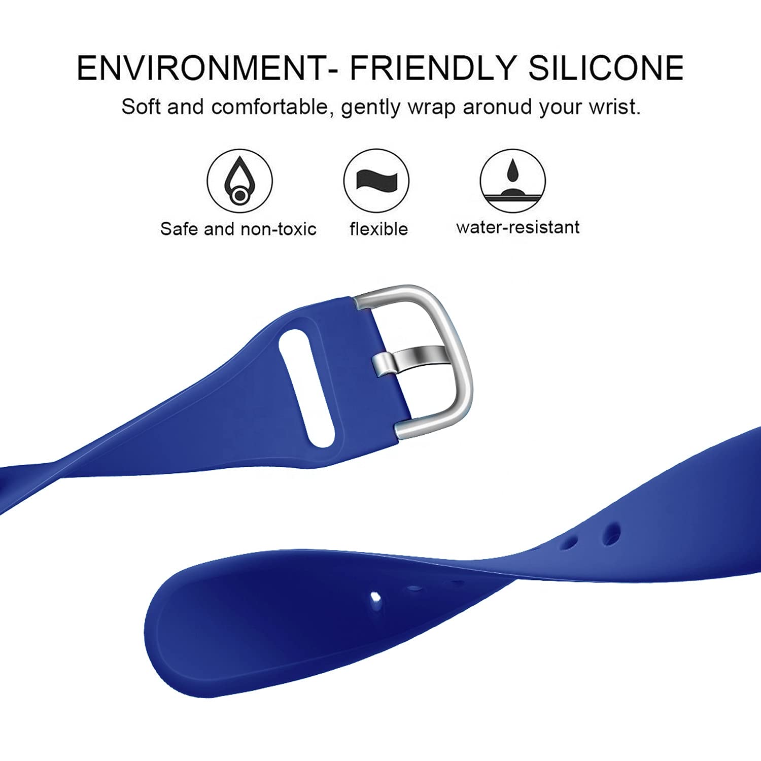 Custom Personalized Bands Compatible with Apple Watch 38mm 40mm 42mm 44mm, Name Monogram Laser Engraved Gift Soft Silicone Sport Loop Replacement Wrist Strap for iWatch Series 9/8/7/SE/6/5/4/3/2/1