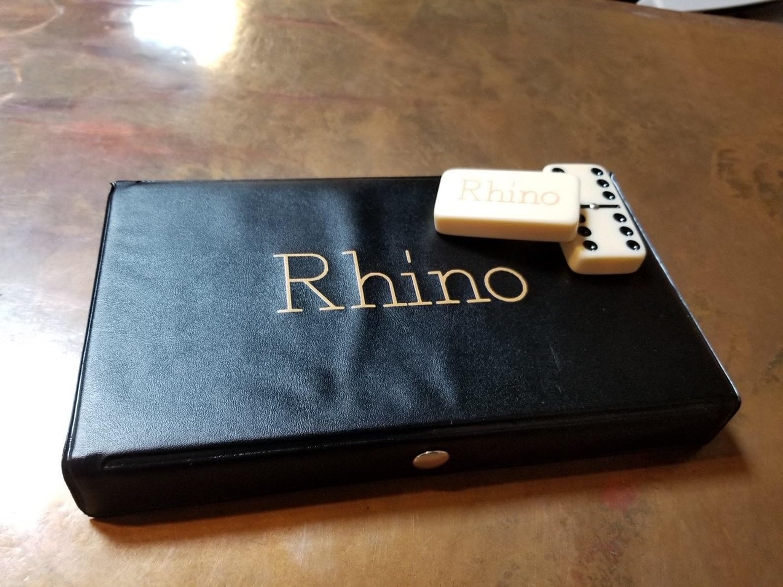 WE Games Personalized Double 6 Domino Set with Spinners in Vinyl Case, Dominoes Set for Adults, Customized Gifts