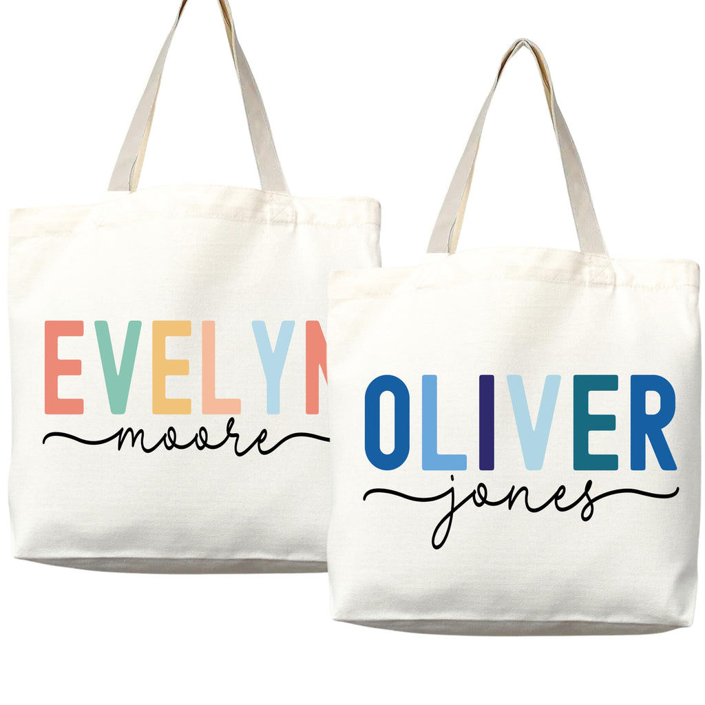 Personalized Custom Name Tote Bag - Custom Tote Shopper - Premium Canvas, Reusable, Eco-Friendly - Ideal Gift for Women, Bridesmaids, Teachers, Nurses - Customizable (Tote Bag Only)