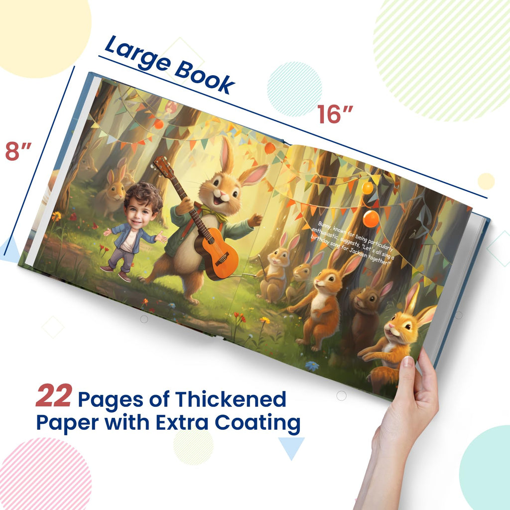 Personalized Children Story Books - Happy Birthday Forest - Customized Name & Photo - Baby Gifts - Children Bedtime Story - Elfink (Soft Cover)