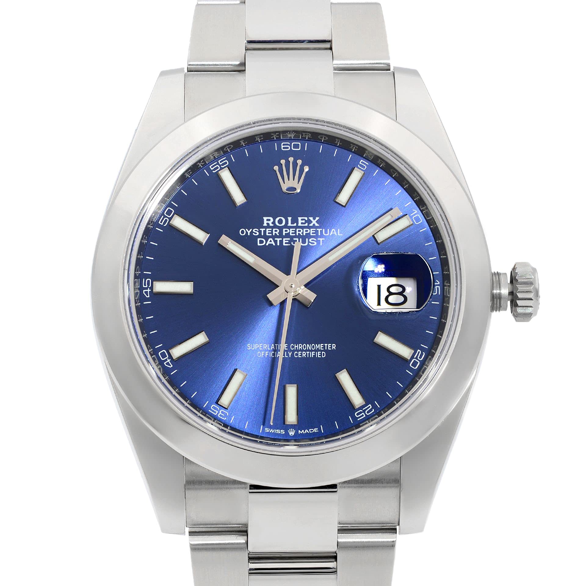 Rolex Datejust 41 Blue Dial Stainless Steel Men's Watch 126300BLSO