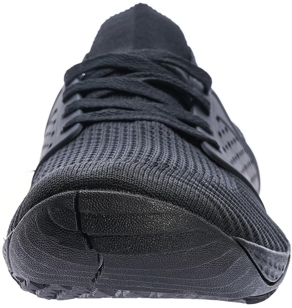 WHITIN Men's Trail Running Shoes Minimalist Barefoot 5 Five Fingers Wide Width Size 11 Toe Box Gym Workout Fitness Zero Drop Male Sneakers Athletic Black 44