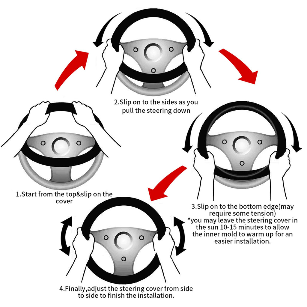 Pautious Custom Car Steering Wheel Covers, Personalized Universal Car Wheel Cover, Add Your Image Text Anti-Slip Car Accessories for Most Vehicle Sedan, Truck, SUV, Elastic, One Size