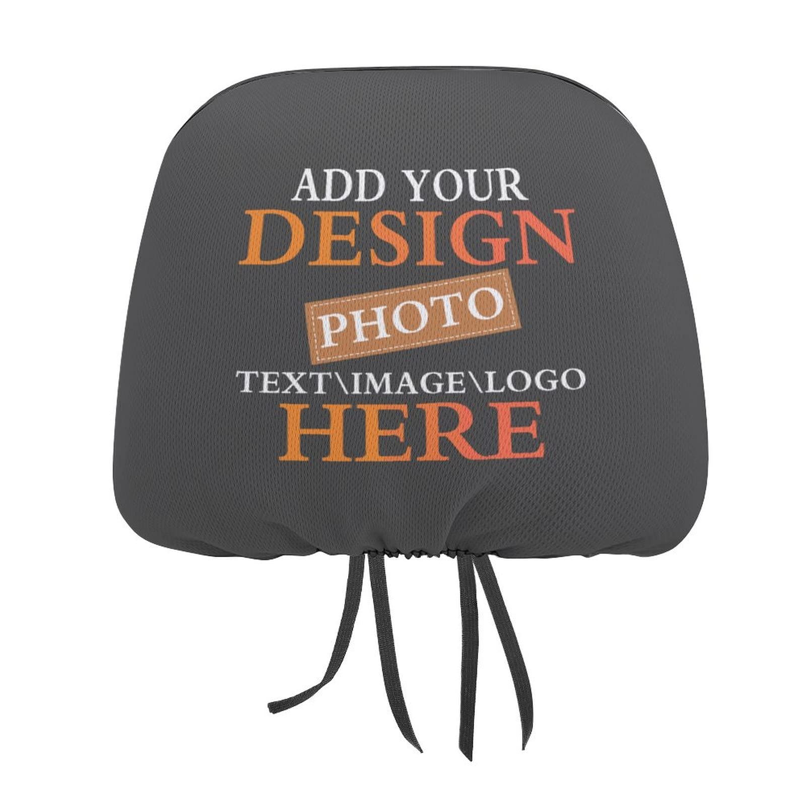 buxvhre Custom Headrest Covers for Cars Personalized Car Seat Headrest Cover Add Your Photo Text Washable Decorative Headrest Cushion Case (2 PCS)