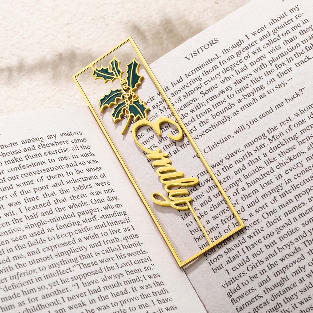 Custom Name Bookmark Birth Flower Bookmark Stainless Steel Bookmark for Women Personalized Birthday Gift for Her