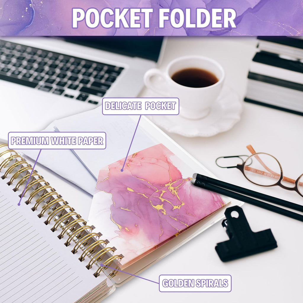 Planner 2025-2026 7.9" x 9.8", Large 18 Months Academic Daily Weekly Monthly Planner Yearly Agenda Jan. 2025–June. 2026, Page Tabs, Separator Page, Pocket Folder, Bookmark, Stickers, Sticky Note Set