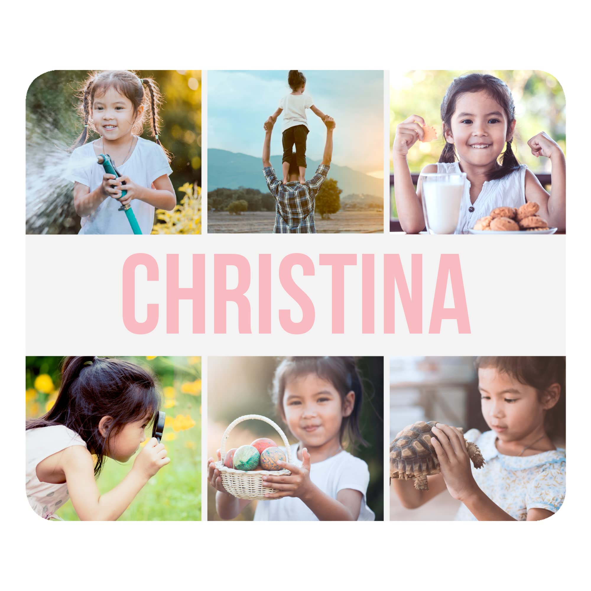 Let's Make Memories Personalized Picture Perfect Photo Collage Mouse Pad - Computer Accessory