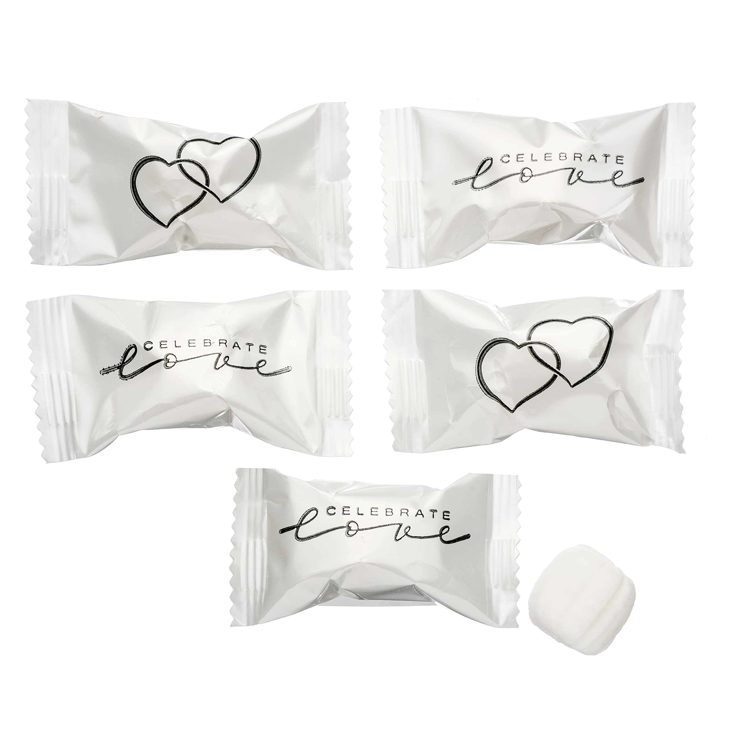 Candy Envy - Celebrate Love Buttermints - 13 oz. Bag - Approximately 100 Individually Wrapped Mints - Wedding, Anniversary, Love Candy