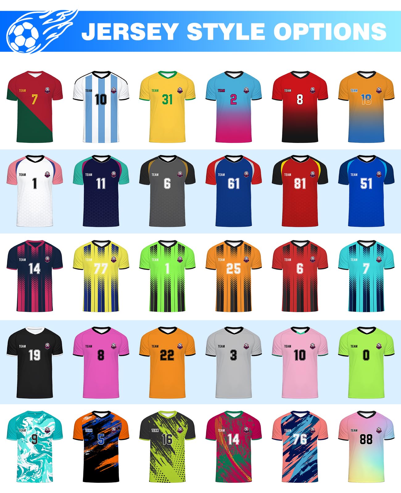 Custom Soccer Jersey Personalized Team Name Number Sports Shirt Customize Futbol Logo Jerseys for Kids Men Boys Youth, Red Gradient