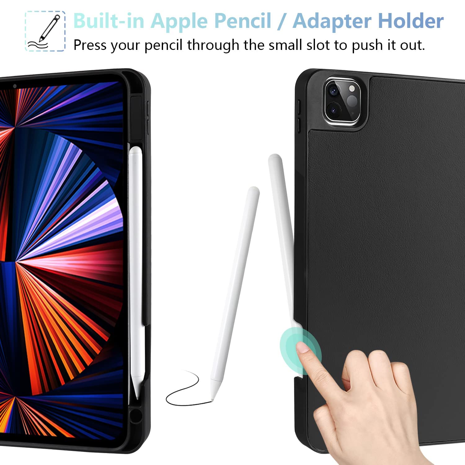 MEEgoodo Custom Personalized Name Case for iPad 10.2 iPad 9th Generation 2021/ iPad 8th Generation 2020/ iPad 7th Generation 2019 Case, Soft TPU Back Cover Protective Smart Shell Case for iPad 10.2