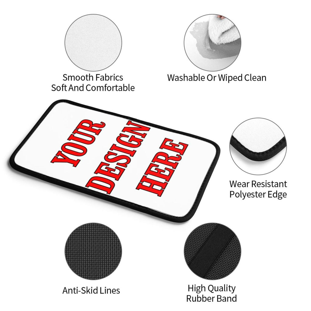 Custom Car Armrest Cushion Add Your Logo Text Image Photo Custom Personalise Auto Center Console Armrest Pad Cushion Universal Deco Pad Center Console Cover for Car Seat Handrail Box 7.5x12.6in