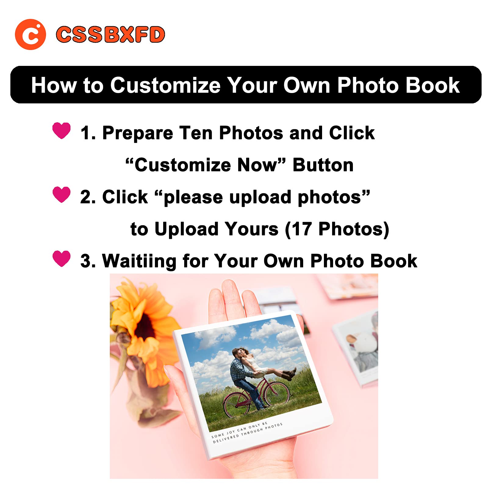 Personalized Memory Photo Album Book Custom Christmas Family Birthday Gifts for lovers kids friends idols