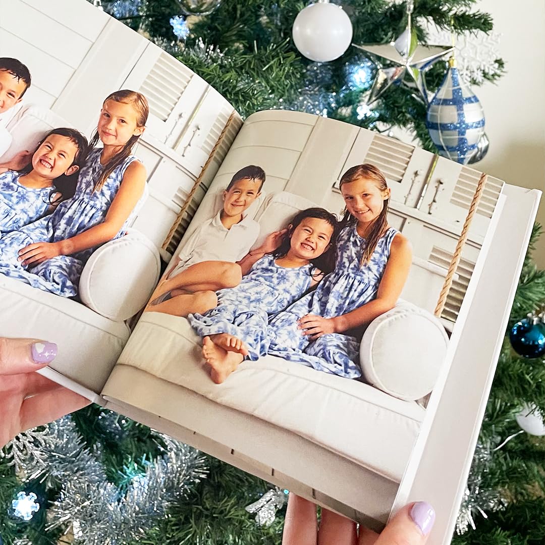 Personalized PhotoBook 8x8" Hard Cover - Print Your own Memory PhotoBook, Photo Gifts (20 Photos)