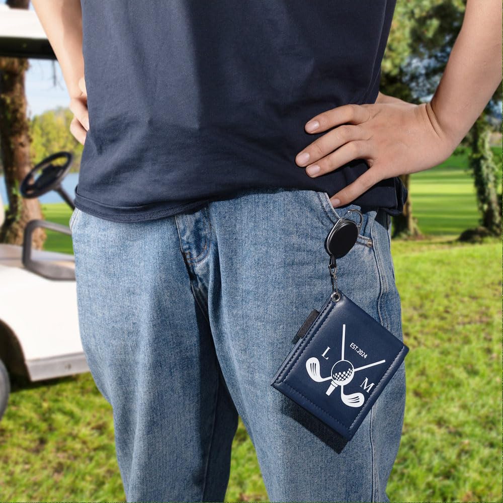 MLIMH Personalized Golf Towel with Clip and Tee – Custom Embroidered Microfiber Golf Towel Gifts for Men, Women, Dad, Grandpa, Fan, Funny Retirement or Birthday Golf Accessories