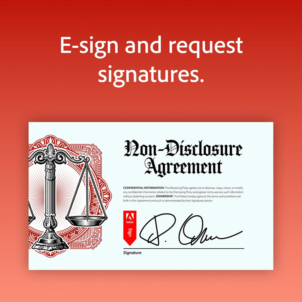 Adobe Acrobat Pro | PDF Software | Convert, Edit, E-Sign, Protect | PC/Mac Online Code | Activation Required