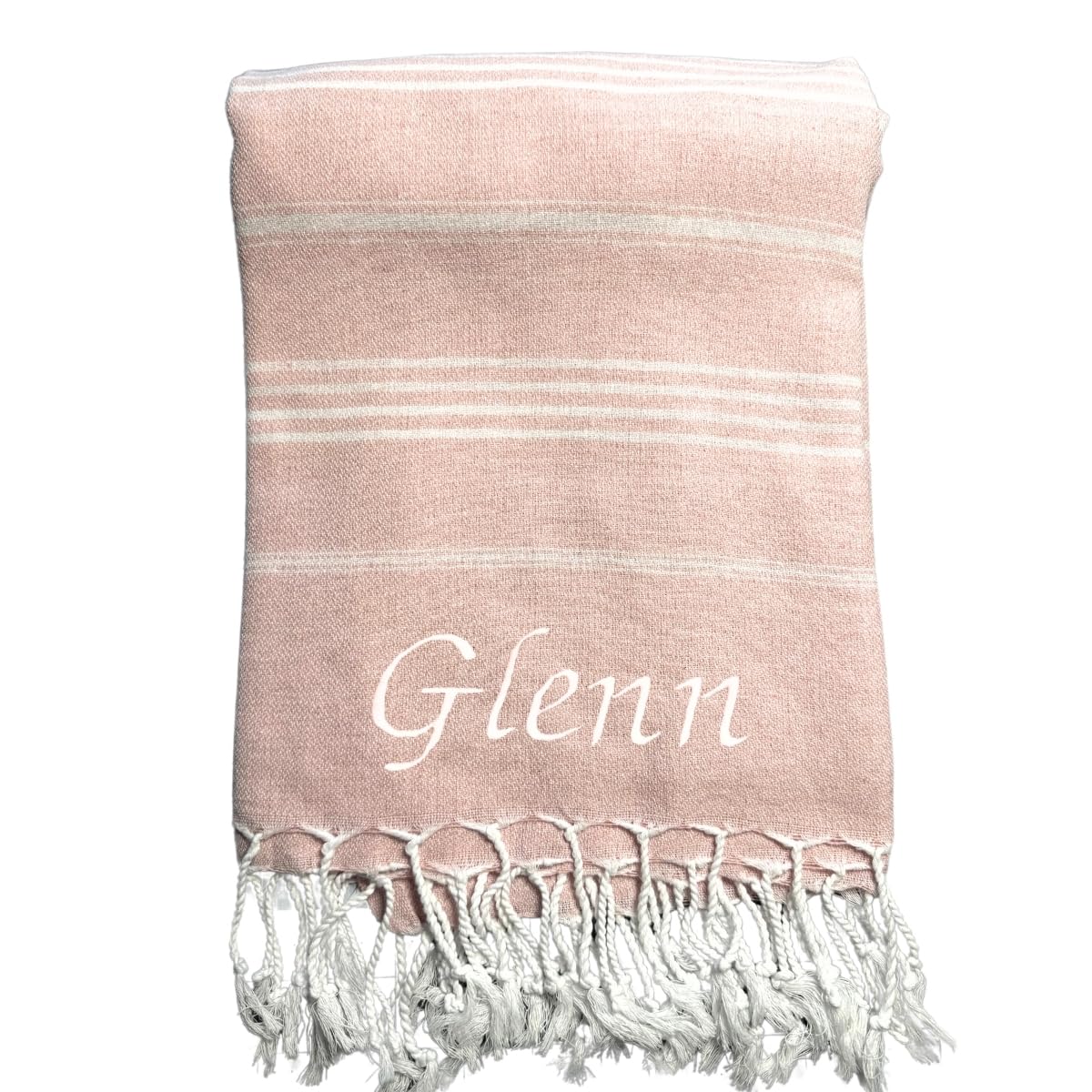 Generic Personalized Beach Towel – 100% Cotton, Embroidered, Fast Drying, Sand Free, Light Weight, Extra Large Turkish Towels - Custom Gifts (Baby Pink), Sultan2024