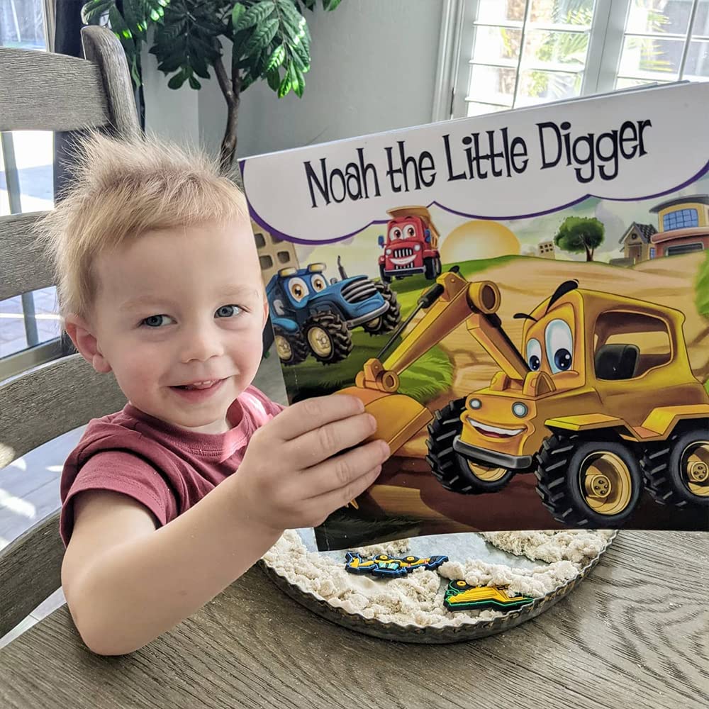 Personalized Story Book by Dinkleboo - The Little Digger Story - Teaches Your Child About Teamwork - for Children Aged 0 to 8 Years Old - Soft Cover - Smooth, Glossy Finish (8"x 8")