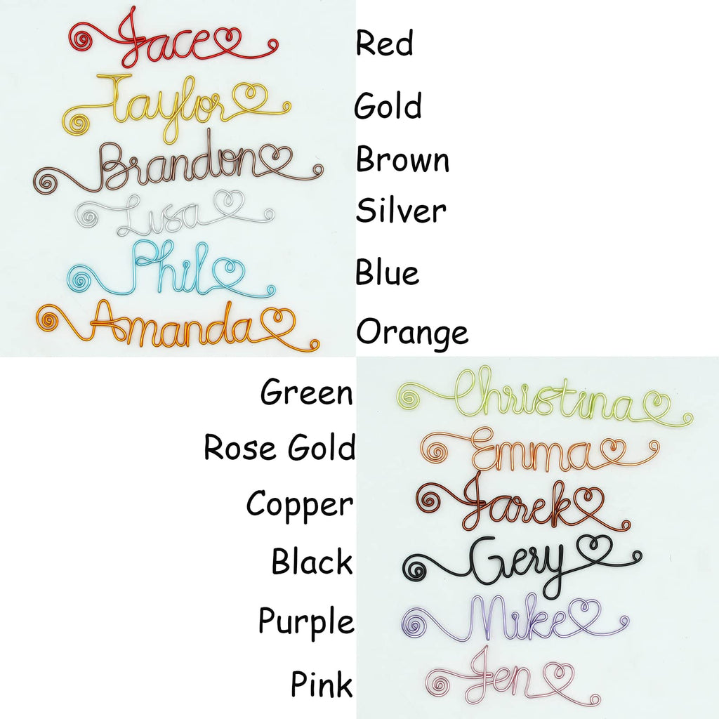 Personalized Wire Name Bookmark Custom Bookmark Unique Name Gift with Heart Ideal Gift For Bookworm and Book Lover Teacher Father Husband Gift Anniversary Booklovers