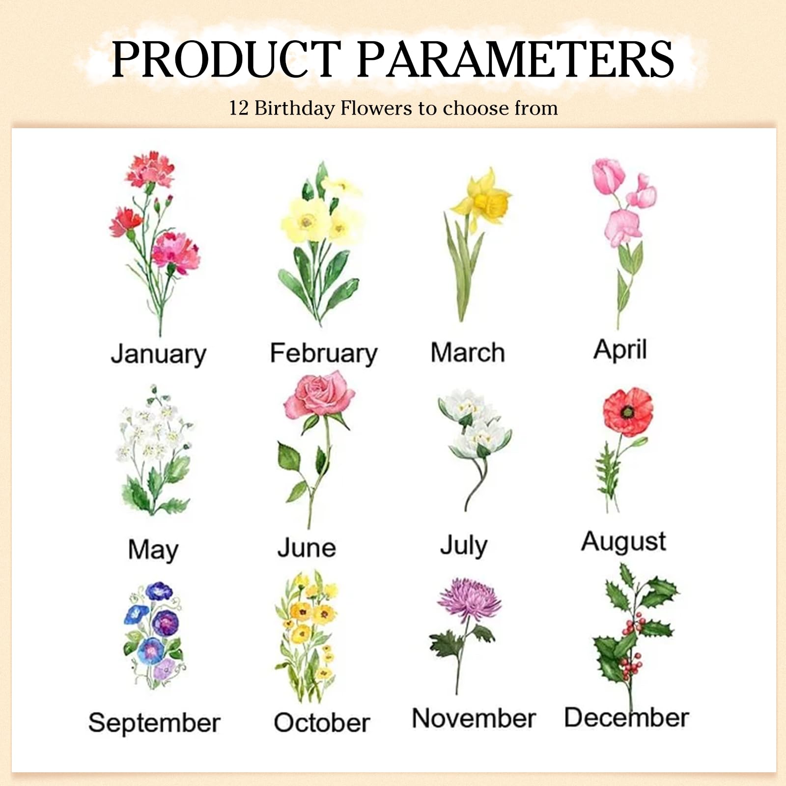 Aiemghsde Personalized Custom Wallet with Birth Flower & Name for Women Mom Credit Card Wallet With Wrist Strap Birthday Gifts for Mothers Day (Pink)