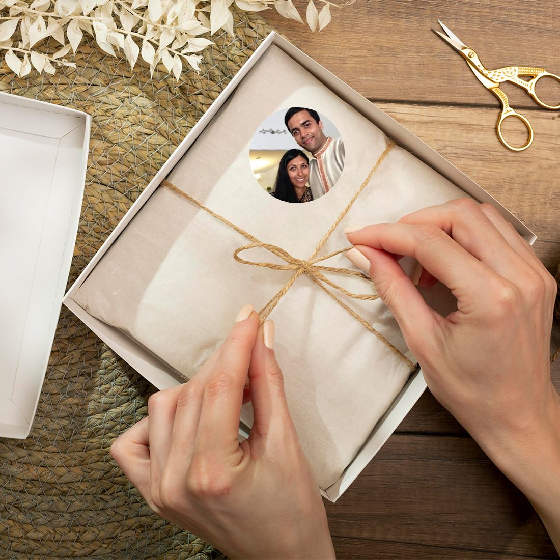 Photo Personalized Chocolate Drop Labels, Fits Kisses, Wedding Bridal Shower, 216-Pack - Custom Made Any Image