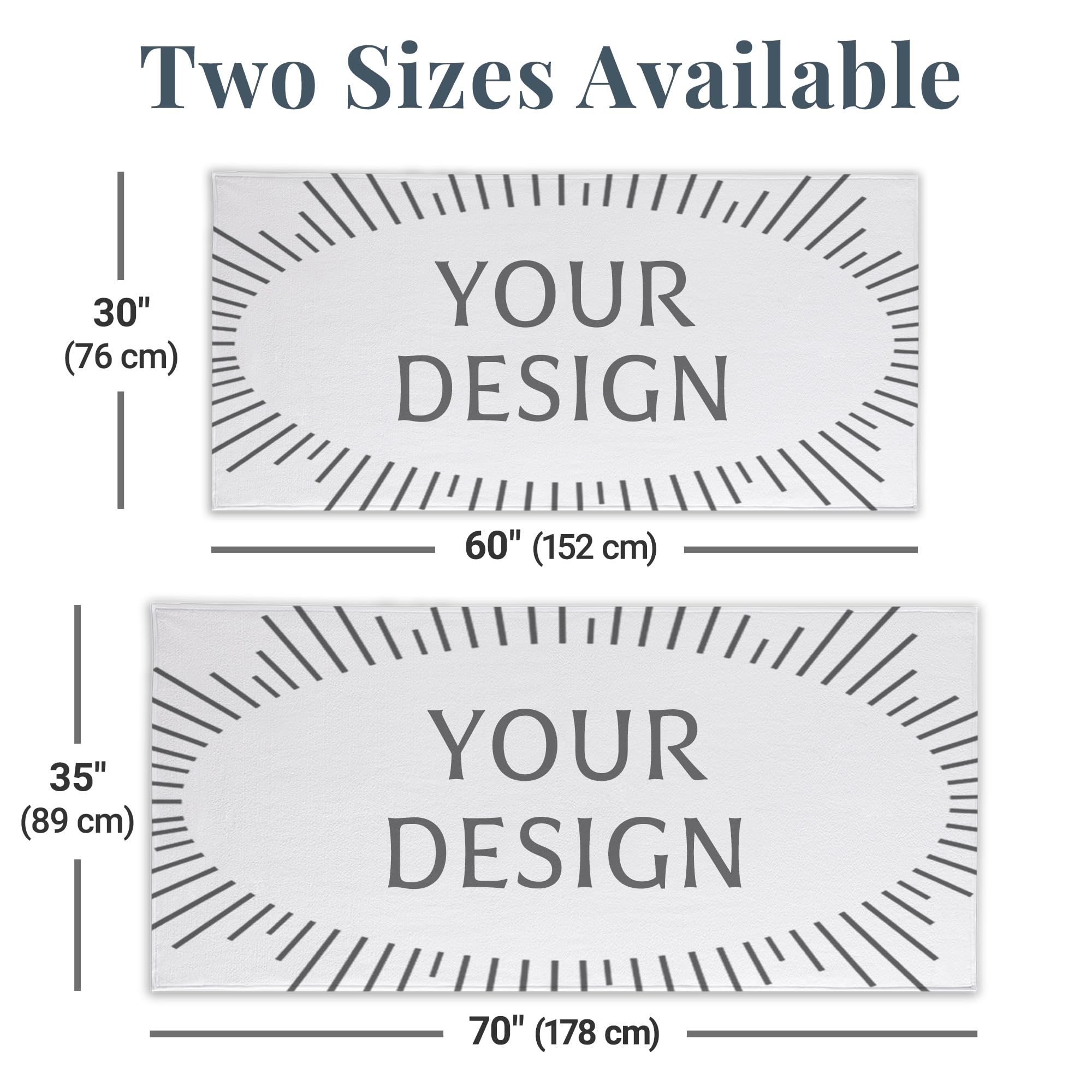 Let's Make Memories Personalized Beach Towel - Custom Cotton/Poly Blend Pool Towel - Hot Pink - Personalize with Your Name - Standard Size