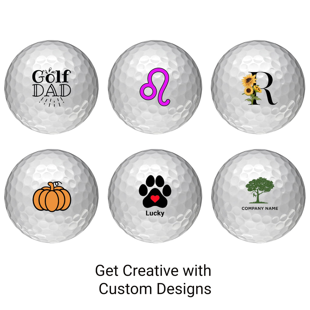 Taylormade Distance + Logo Golf Balls, Personalized Golf Balls, Custom Golf Balls (Set of 12)