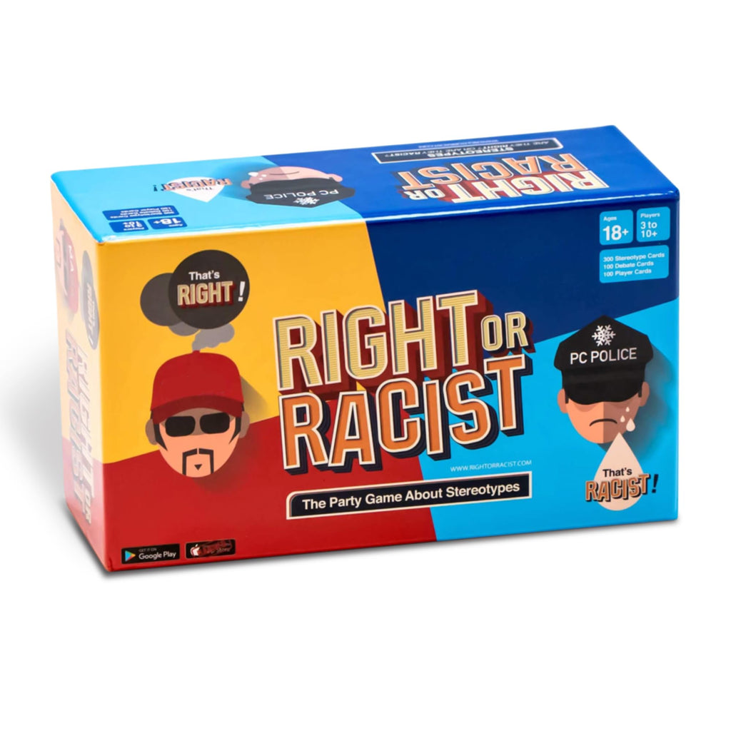 Right or Racist Card Game, Gag Gift with Hundreds of Trivia and Debate Cards, Funny Gag Gifts for Secret Santa or White Elephant, Games for Men and Women, 3 to 10+ Players