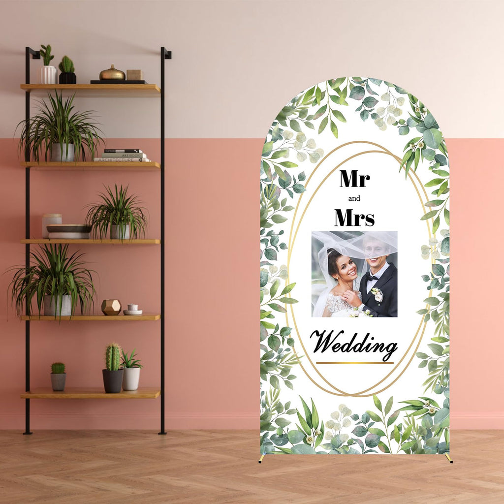 Custom Arch Cover Wedding Birthday 7.2Ft 6.6Ft Personalized Photo Arch Cloth Customized Arch Backdrop Cover for Party Wedding Holiday Birthday Exhibitions, 4~7.2 FT