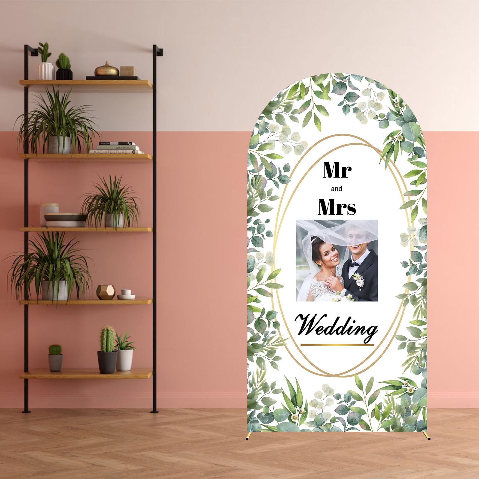 Custom Arch Cover Wedding Birthday 7.2Ft 6.6Ft Personalized Photo Arch Cloth Customized Arch Backdrop Cover for Party Wedding Holiday Birthday Exhibitions, 4~7.2 FT