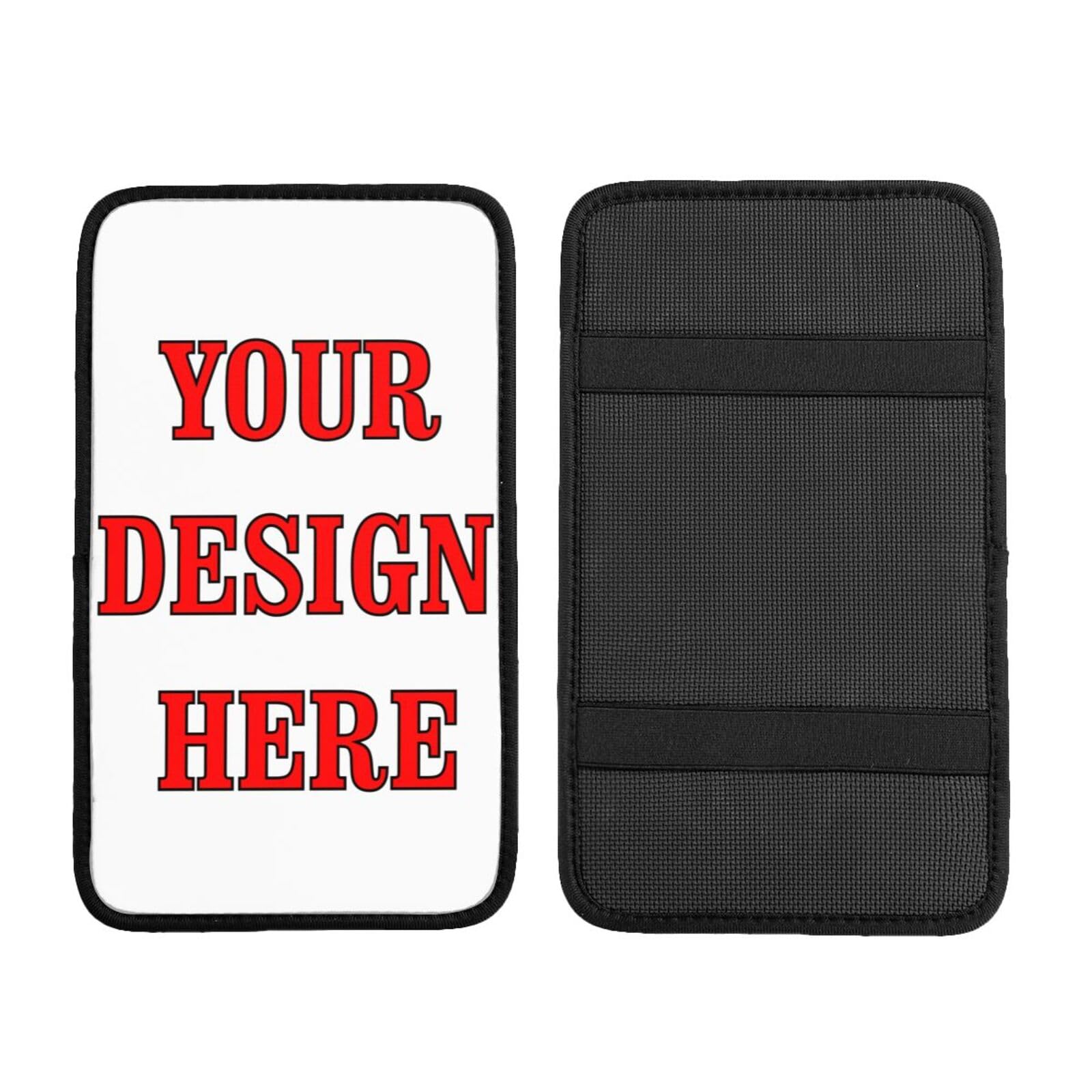 Custom Car Armrest Cushion Add Your Logo Text Image Photo Custom Personalise Auto Center Console Armrest Pad Cushion Universal Deco Pad Center Console Cover for Car Seat Handrail Box 7.5x12.6in