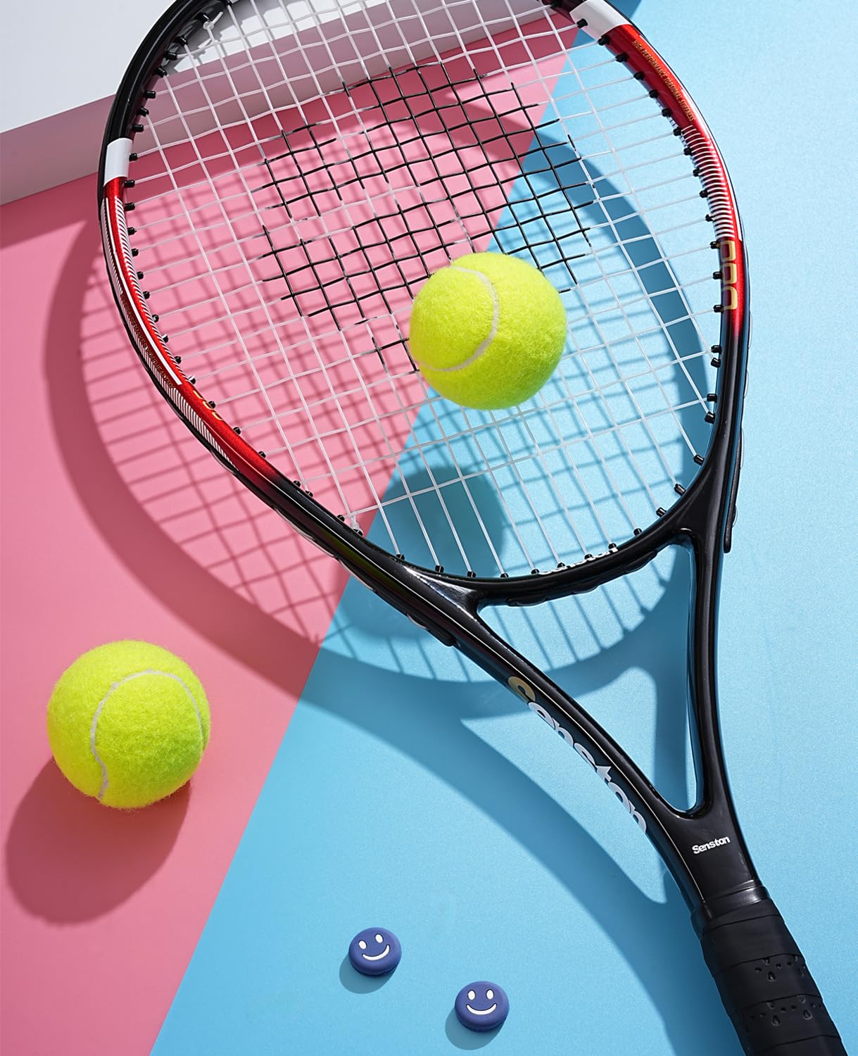 Senston Tennis Rackets for Adults 27 inch Tennis Racquets - 2 Player Tennis Set with 2 Grips, 2 Vibration Dampers