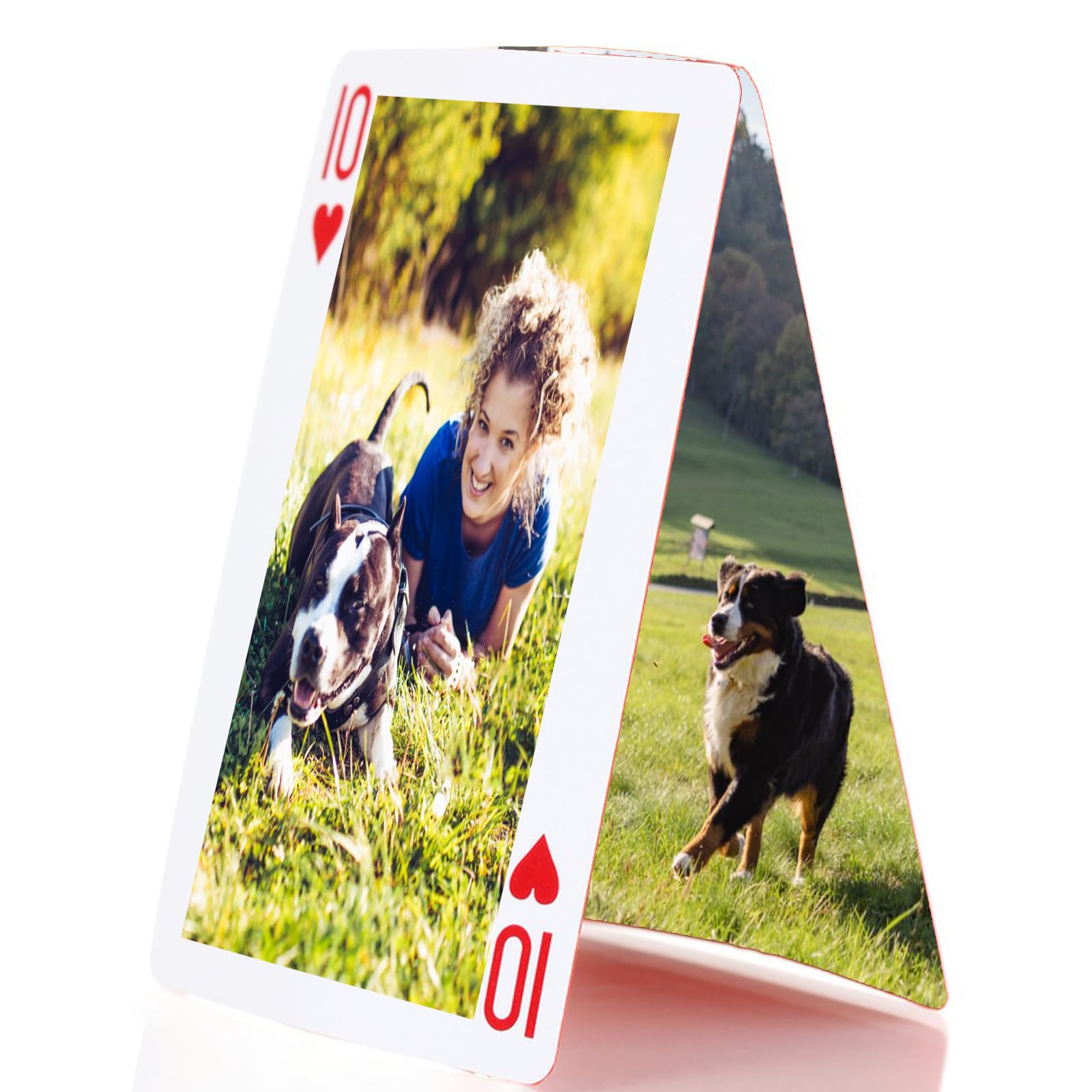 LuckyLight Custom Playing Cards - Personalized Playing Cards with Photo, Personalized Deck of Playing Cards for Family Graduation Wedding Anniversary Party Dog Cat Pet Businesses for Every time