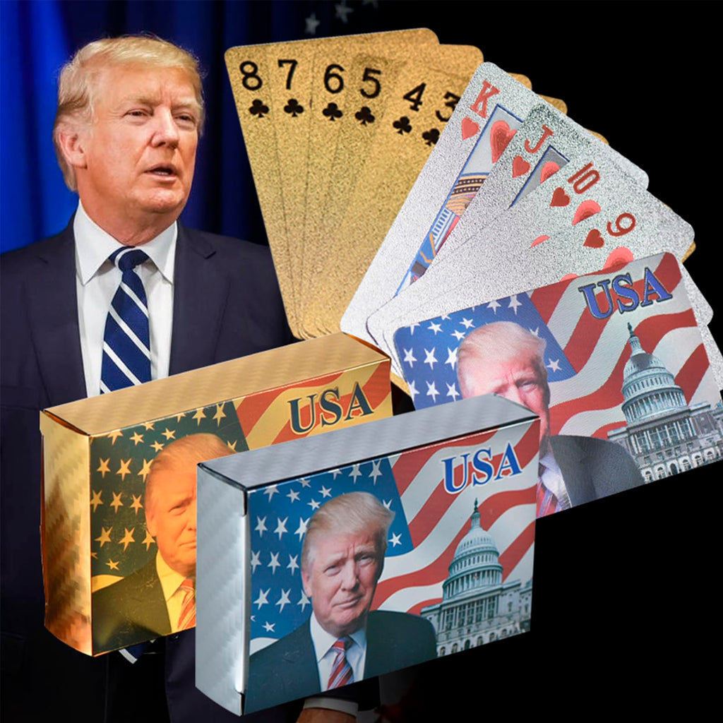 RICHOOSE 2024 Trump Merchandise Poker Cards Trump Store Funny Gold Waterproof Playing Cards Trump Stuff Donald Trump Gifts