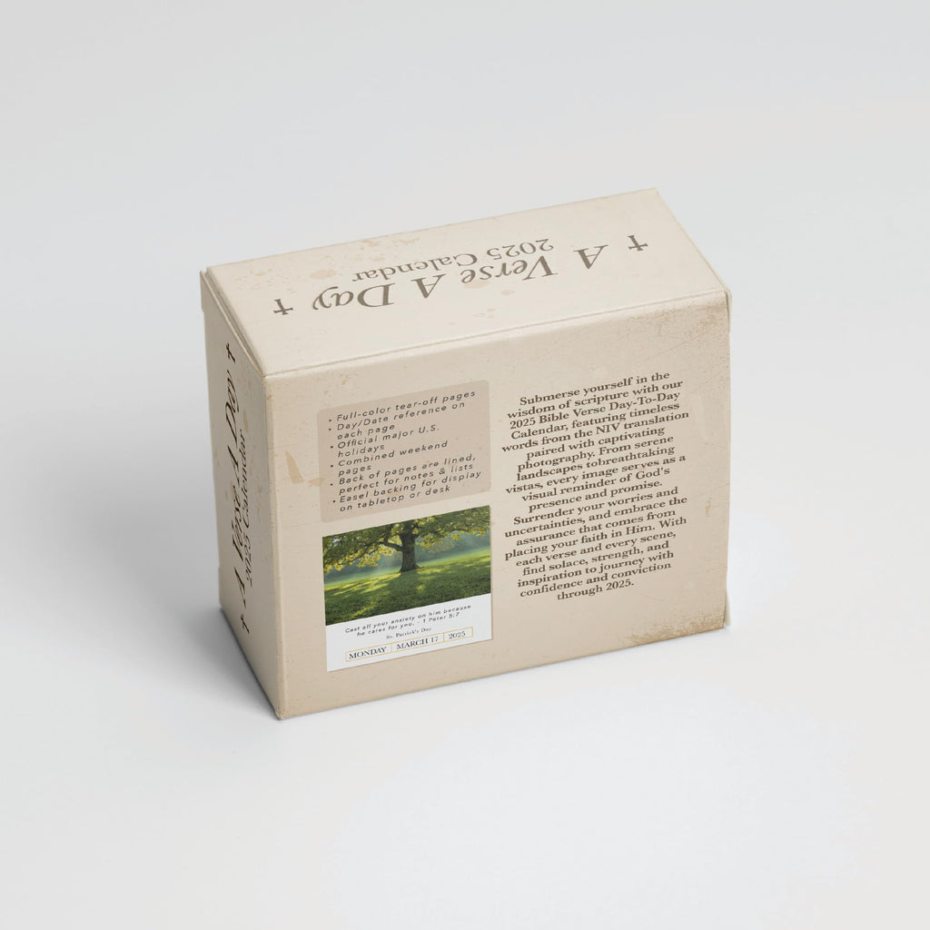 A Bible Verse A Day 2025 Calendar | 300+ Christian Verses from the NIV Bible to Inspire Your Daily Devotional, Positive Motivational Religious Daily Verses for Men & Women