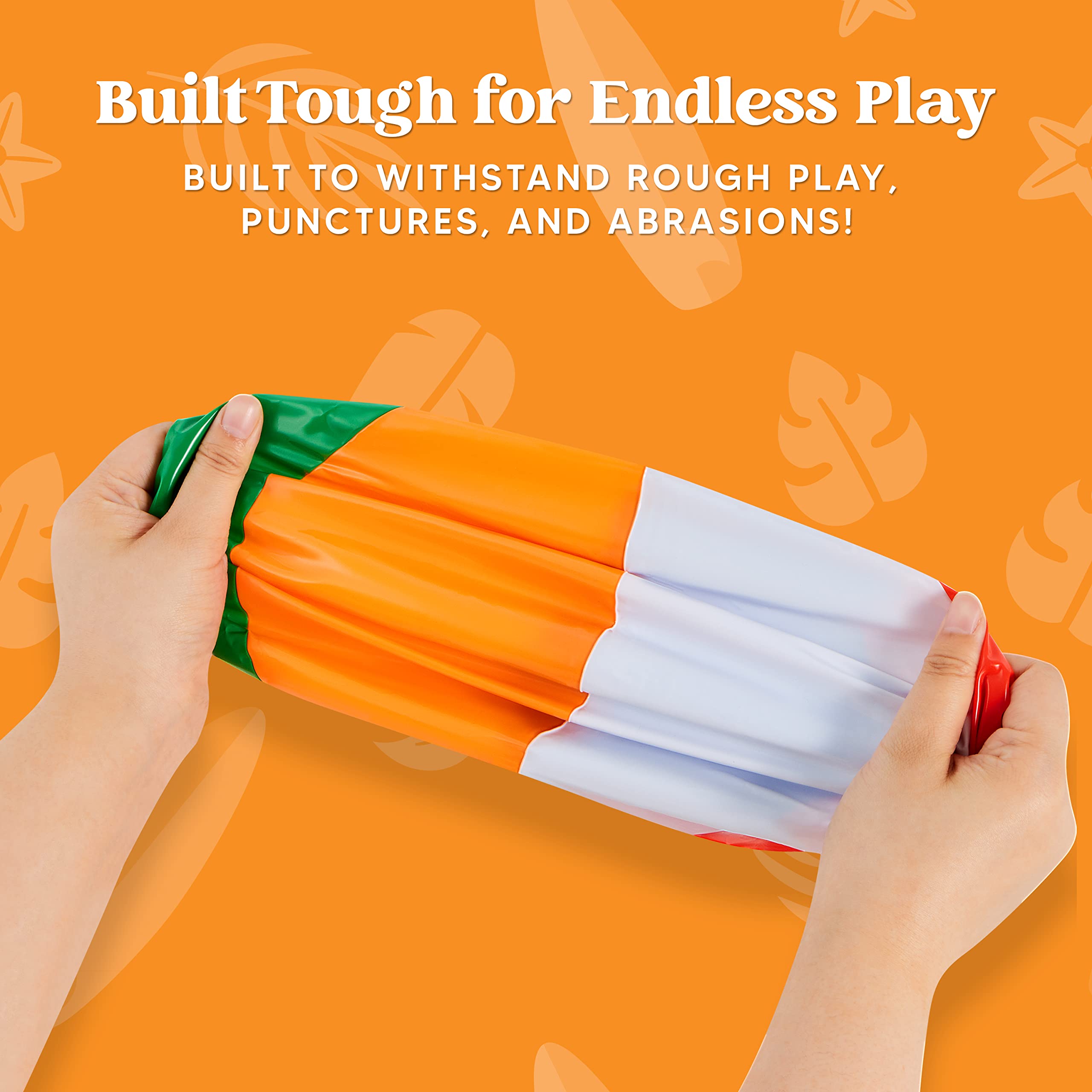 JOYIN 4-Pack 20" Beach Balls - Large Rainbow Beach Ball Inflatable Pool Toys for Party Supplies Decorations, Adults Kids Birthday Luau Summer Beach Water Games Beachball Party Favors