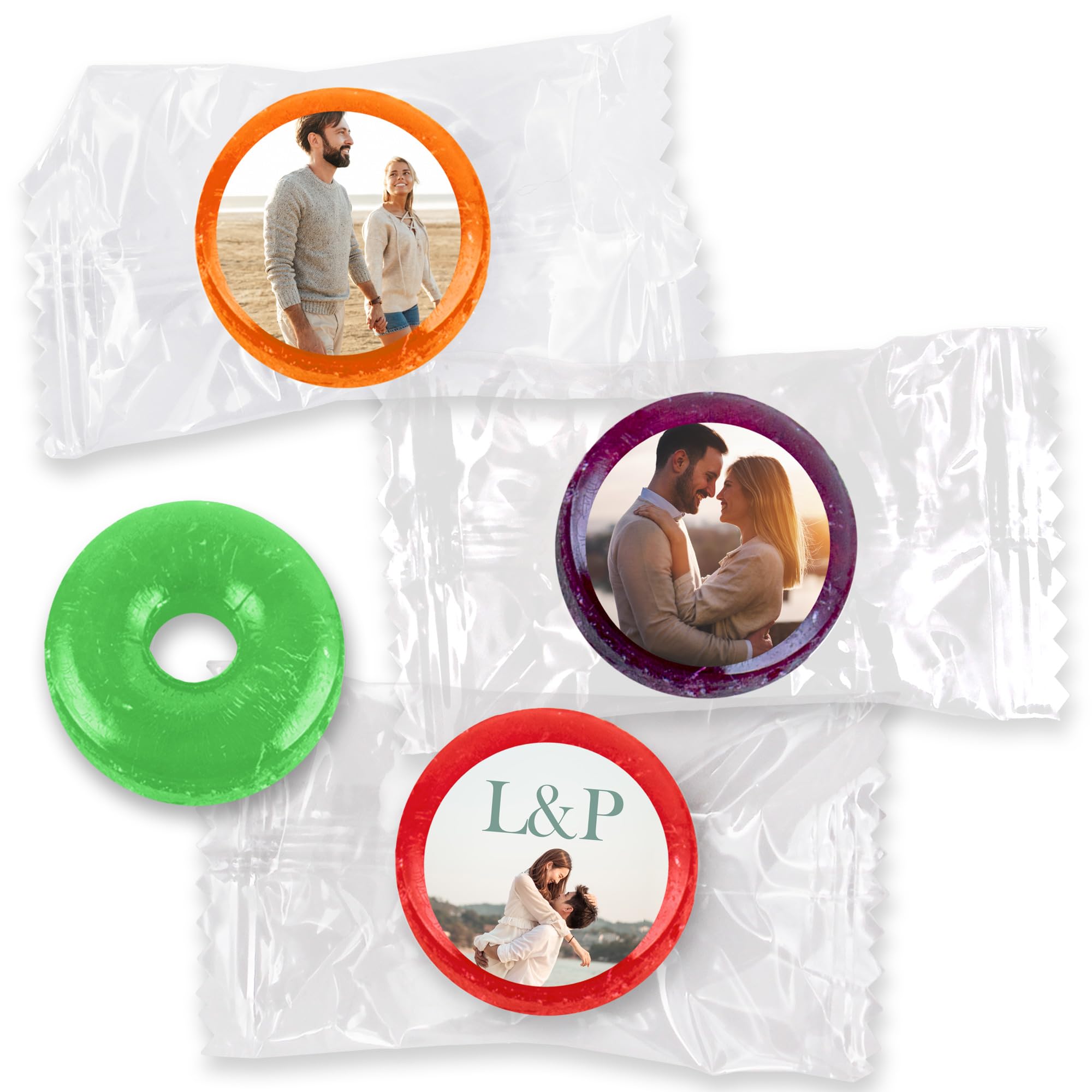 Personalized Life Savers Candy, Custom LifeSavers Candy Assortment for Wedding Favors, Baby Showers, Party Favors - Fully Assembled (Set of 100)