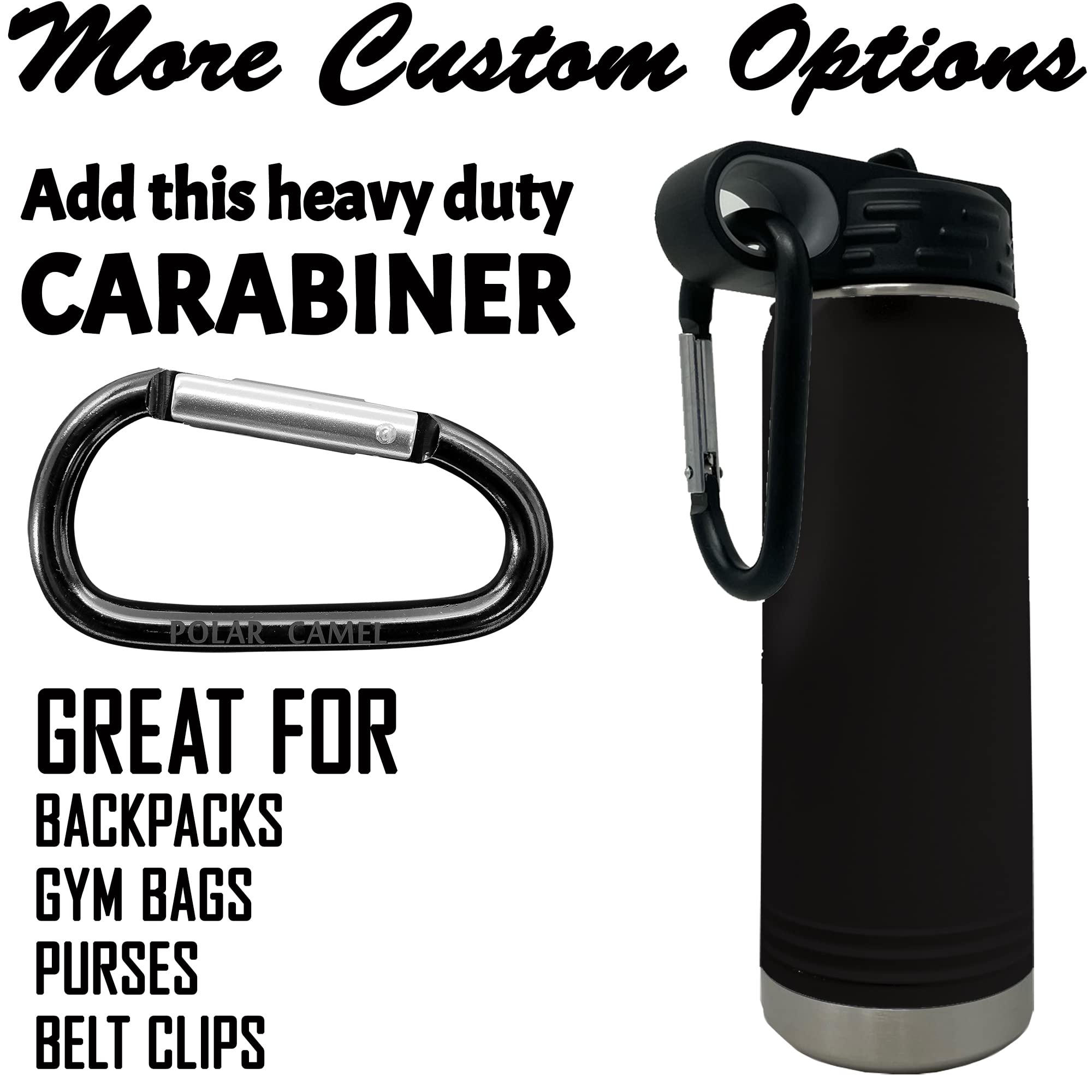 LaserGram Personalized Water Bottle, Basketball Ball, Stainless Steel Double Wall Vacuum Insulated with Flip Top Straw, Custom Engraved Gift (20oz / 590ml Black)