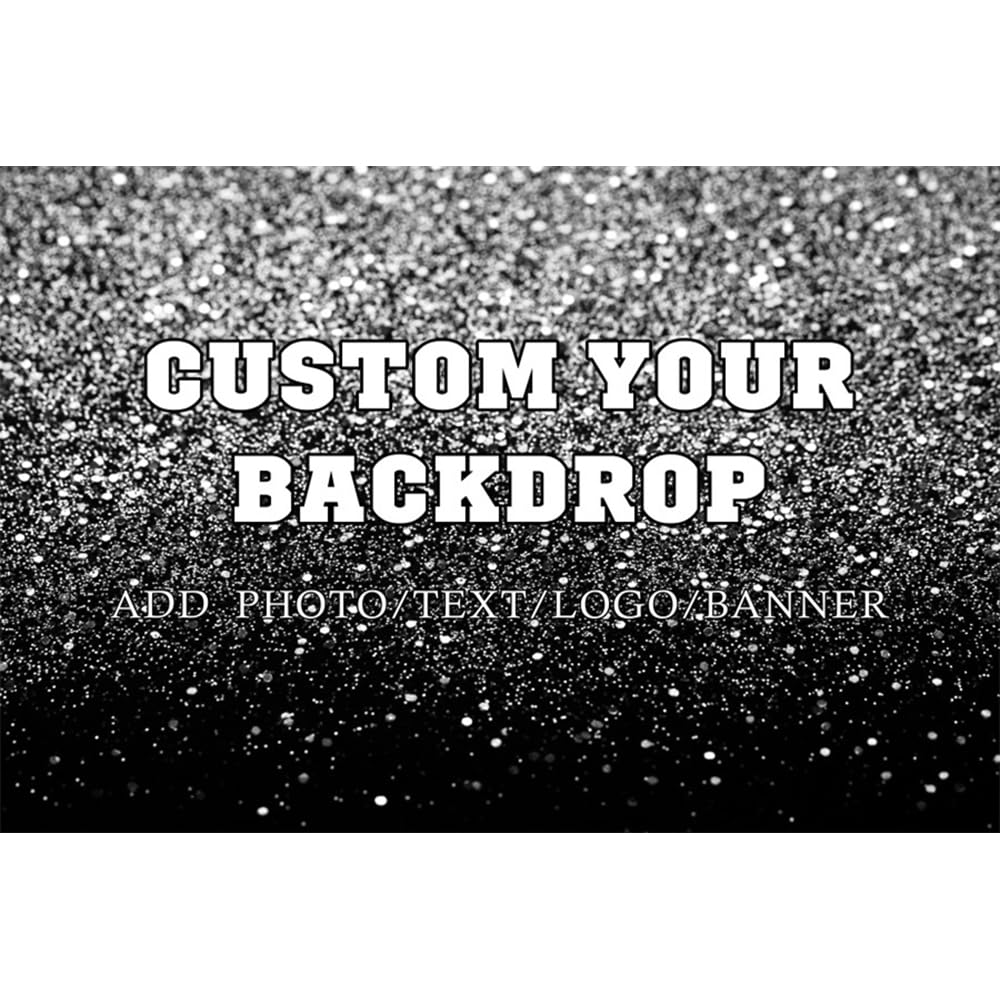 Leowefowa 7x5ft Custom Image Background Personalized Backdrop Customized Vinyl Backdrop with Pictures Photo Text Custom Banner Supplies Background for Baby Shower Birthday Party Decor
