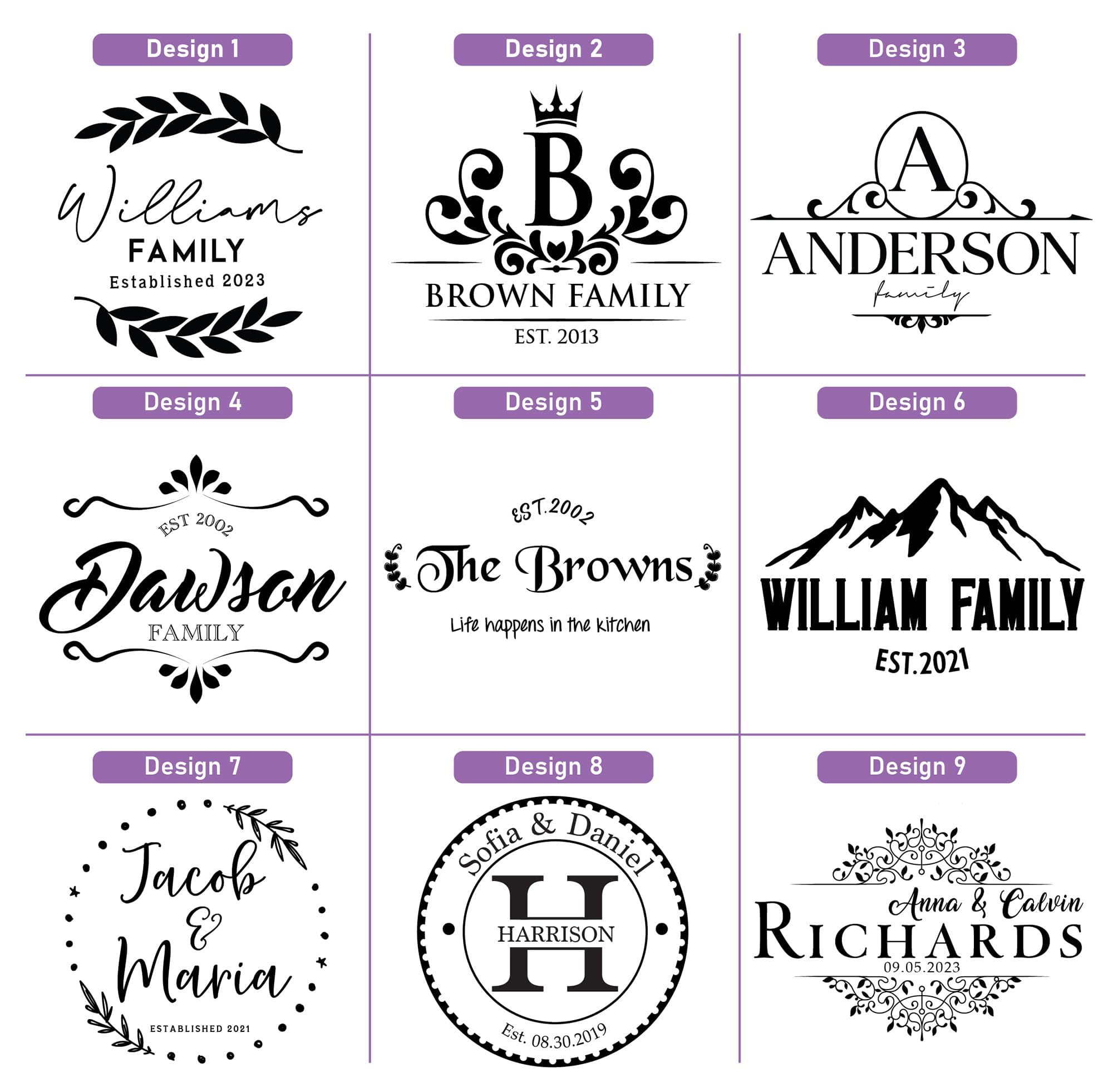 Tayfus Personalized & Monogrammed Cutting Boards, Handmade Custom Wood Serving Board, Christmas Gifts for Women and Men, Gifts for Christmas, Wedding and Anniversary, Housewarming Gift For Couples