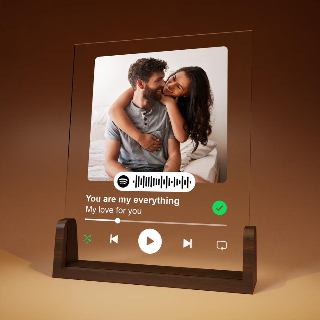 EGD Custom Spotify Plaque Gifts for Women | Choose Your Photo & Song for Valentines Day Gifts for Her Him | Valentines Day Gifts for Girlfriend Boyfriend | Customized Gifts for Couples | Multi-Size