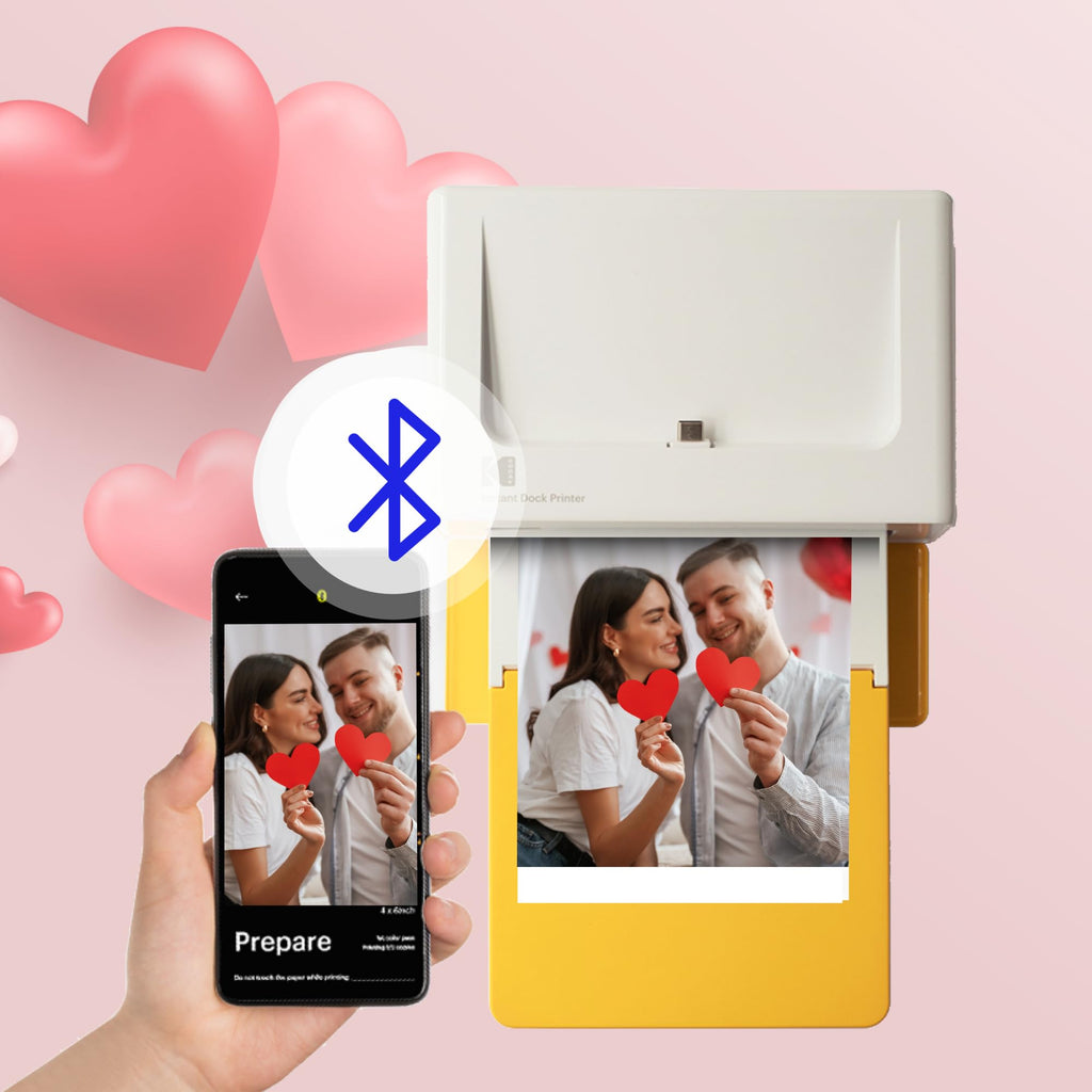 KODAK Dock Plus 4PASS Instant Photo Printer (4x6 inches) + 90 Sheets Bundle (10 Initial Sheets + 80 Sheet Pack)