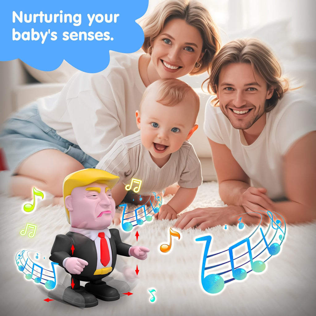 TOYTANLIFE Trump Toys Rechargeable Dancing Robot Kids Toys, Prank Toys & Games, Xmas Birthday Gifts, Toys for Boys & Girls Ages 3 to Up (Black)